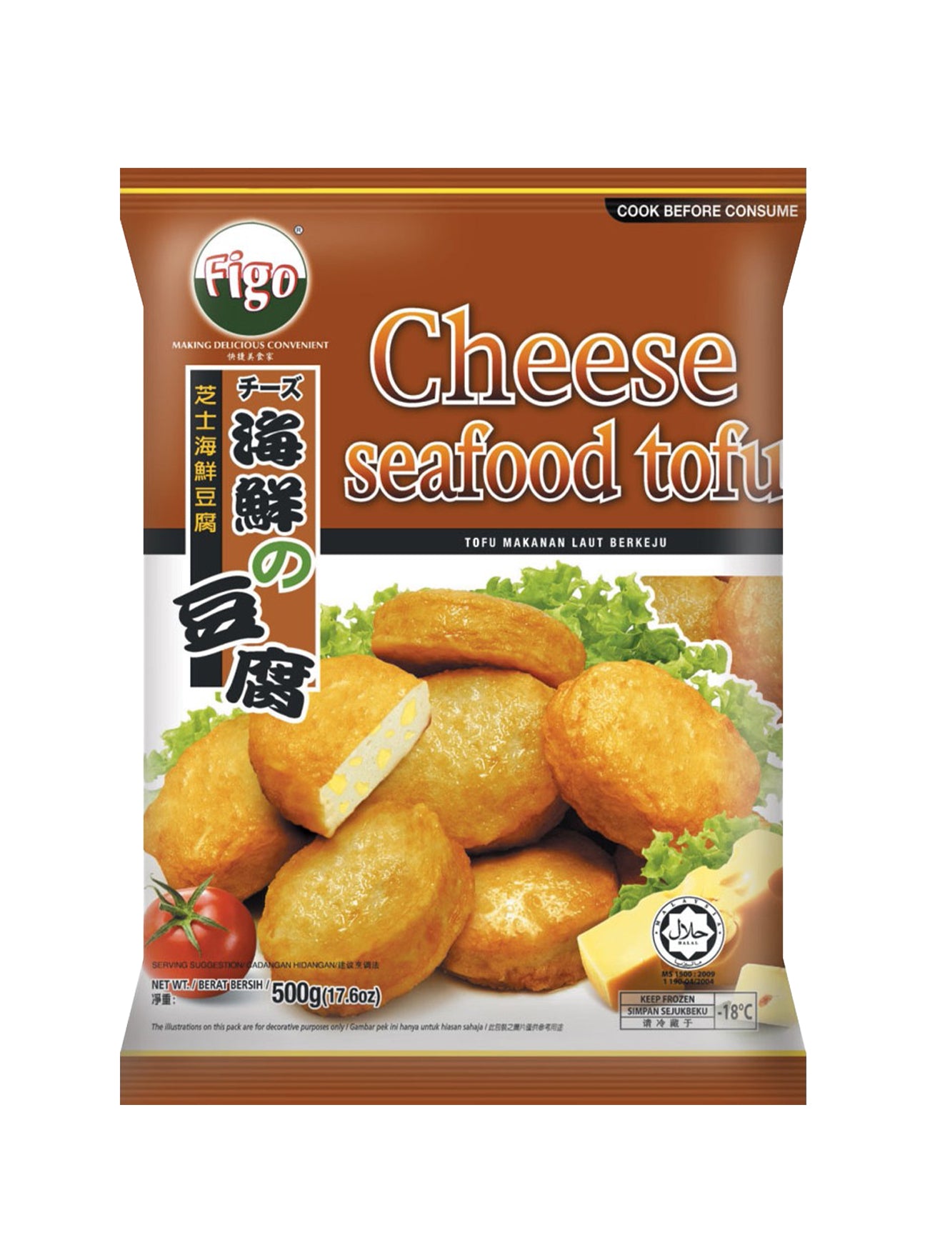 FIGO CHEESE SEAFOOD TOFU 500GM