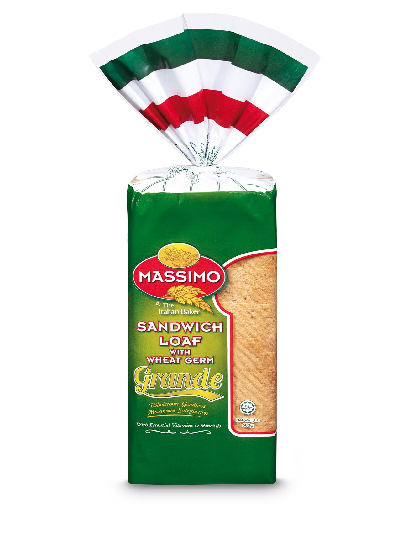 MASSIMO SANDWICH LOAF W.WHEAT GERM 600G
