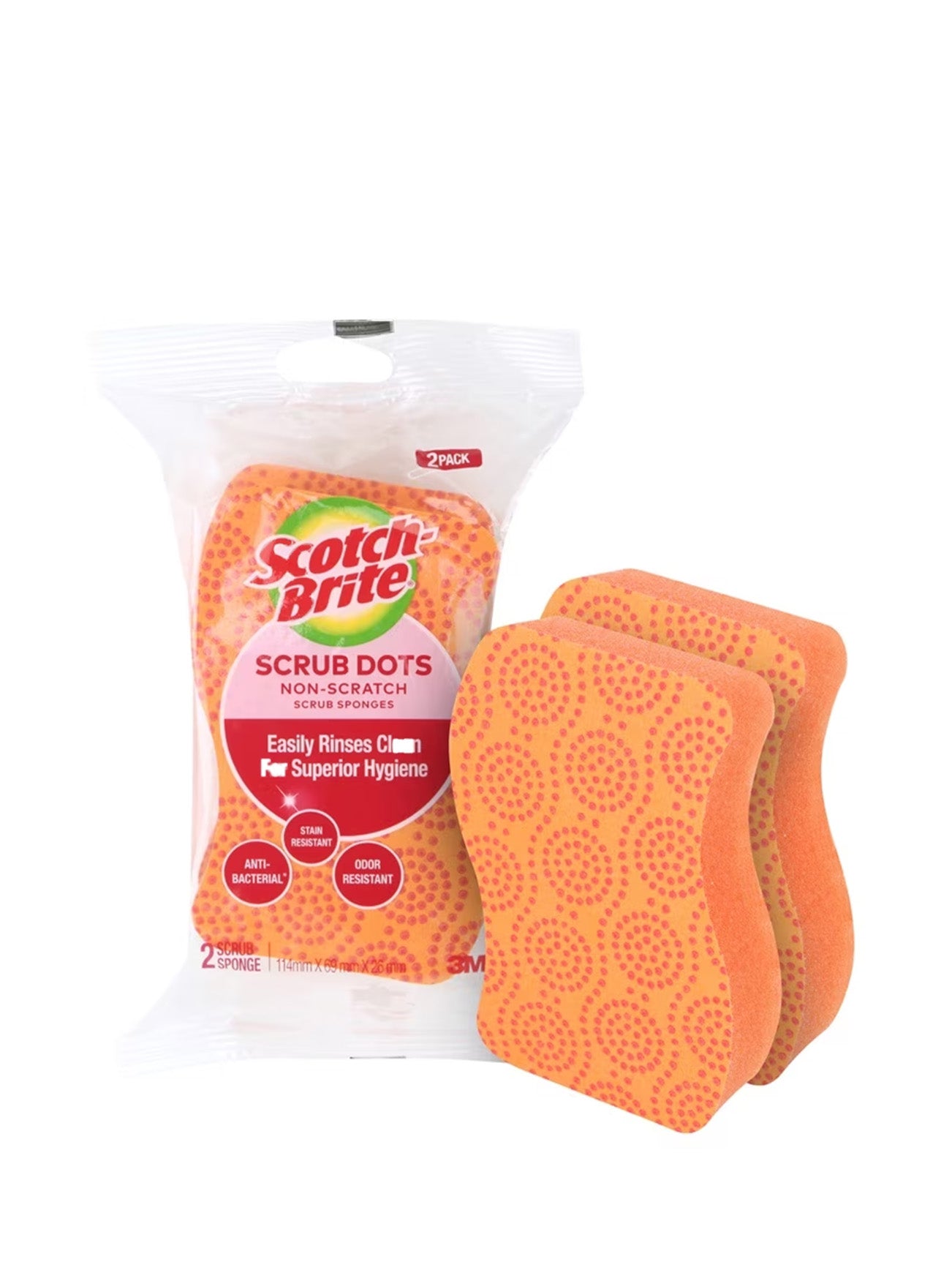 S/B SCRUB DOTS NON-SCRATCH 2PCS