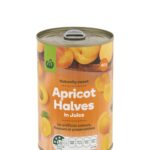WOOLWORTHS APRICOT HALVES IN JUICE 410G