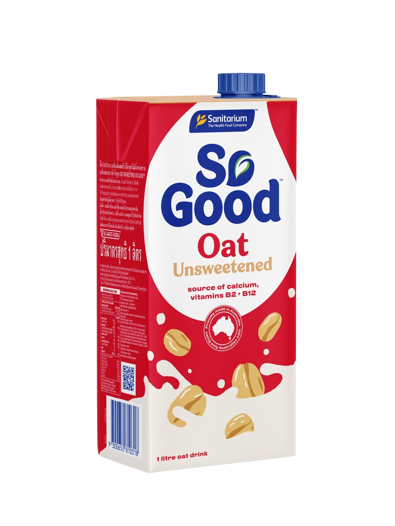 SANITARIUM SO GOOD OAT MILK UNSWEETENED 1L