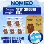 [Carton Sale] Nomieo Toilet Roll 30Rolls 200sheets 4plys/Facial Tissue 100sheets 3plys Ultra Soft Feel Cleansing Cotton